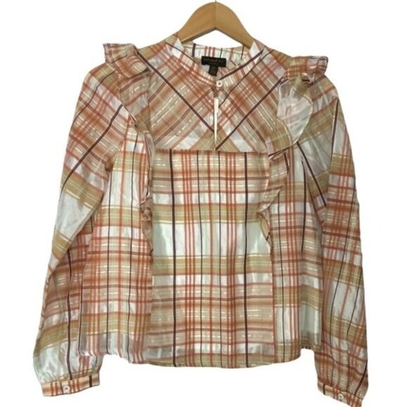 Current Air Polly Ruffled Peasant Blouse - Picture 1 of 10